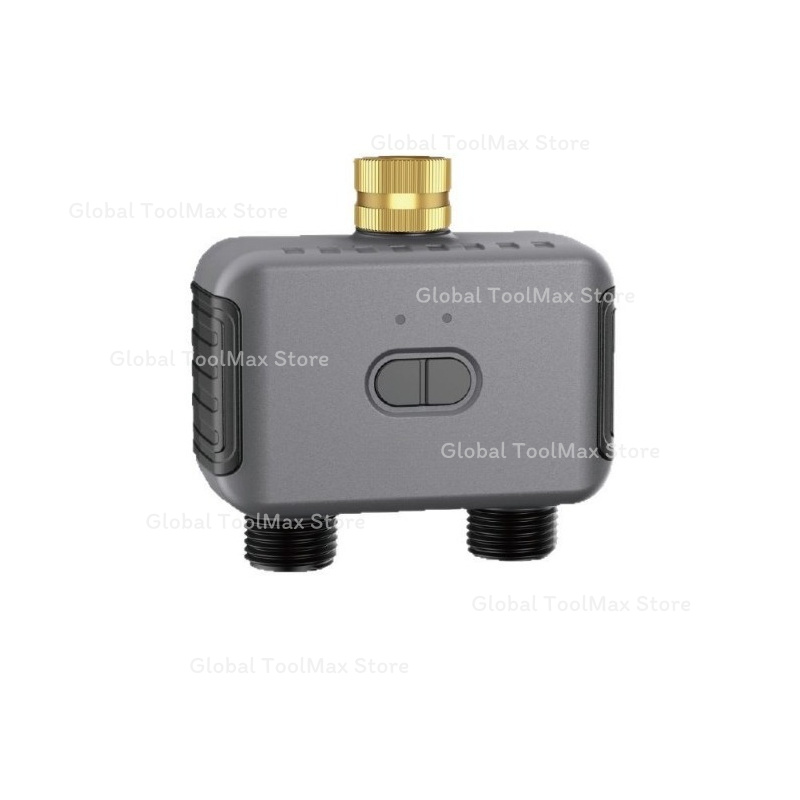 Timer Dual Outlet - Bluetoothスマート2ウェイ灌漑バルブタイマー アプリ遠隔操作 デュアルアウトレット ガーデンスプリンクラー 水制御装置