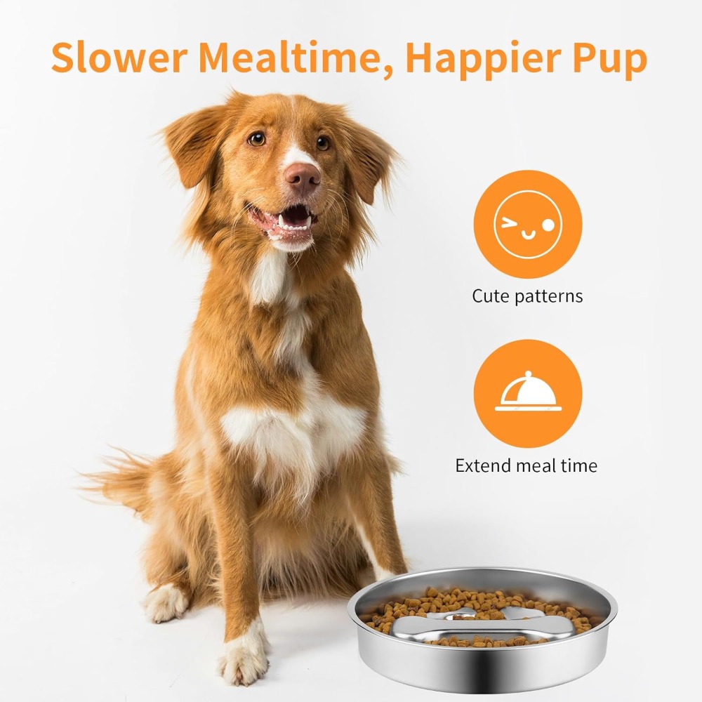 スローフィーダー犬用ボウル ステンレス製滑り止めリックプレー - Royal Canin Food Medium のレビューと価格