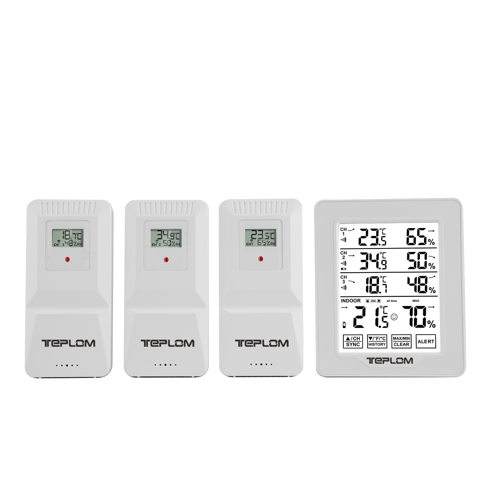 3-in-1 ワイヤレス屋内屋外デジタル温度計湿度計大画面温 - Digital Hygrometer Probe のレビューと価格